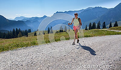 Hiking in Postalm, Austria Editorial Stock Photo