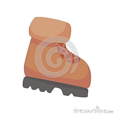 hiking shoes equipment for camping activities to relax during the holidays Vector Illustration