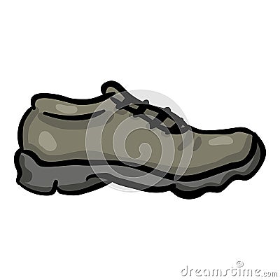 Hiking Shoes - Hand Drawn Doodle Icon Vector Illustration