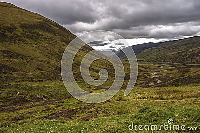 Beautiful landscape in Cairngorm Mountains. Royal Deeside, Braemar, Aberdeenshire, Scotland Stock Photo