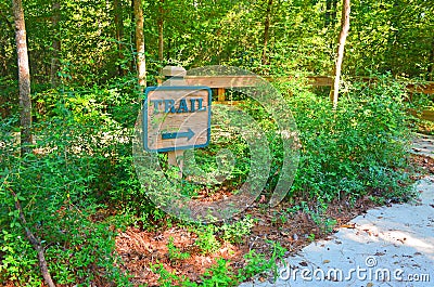 Hiking trail marker Stock Photo