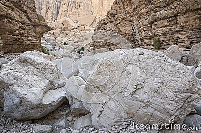 Hiking trails of Hajjar Mountains Stock Photo