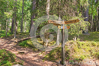 Hiking trails in the Tiveden National Park in Sweden Stock Photo