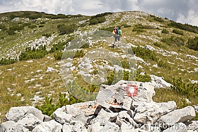 Hiking in Vran mountains - Bosnia and Herzegovina Stock Photo