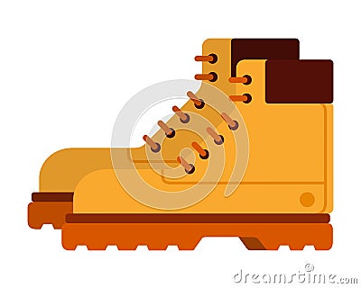 Travel boots vector flat isolated Vector Illustration