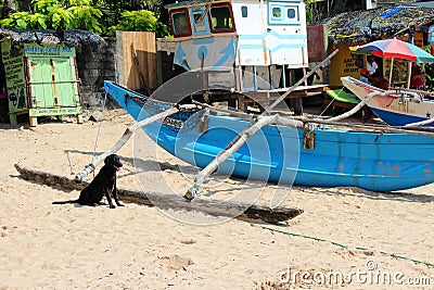 Hikkaduwa Beach in Sri Lanka Editorial Stock Photo