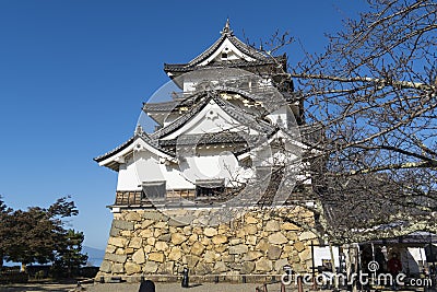 Hikone Castle is one of only Twelve Castles in Japan with its Original Tenshu Editorial Stock Photo