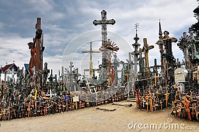 Hill of the Crosses, Lithuania Stock Photo