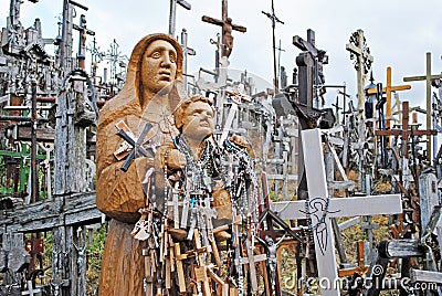 Hill of the Crosses, Lithuania Stock Photo