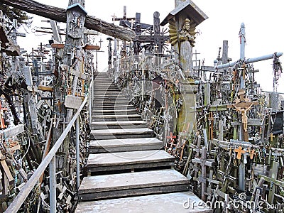 Hill of the crosses, Lithuania Stock Photo