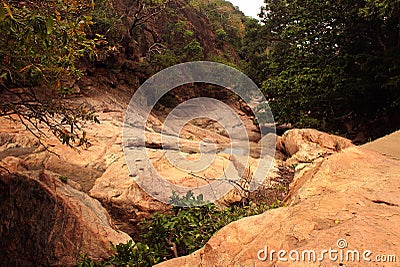 Hill dried water way Stock Photo