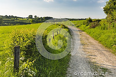 Hill Landscape Near Aachen, Germany Stock Photo