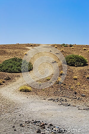 Hill in the middle of the desert. a great upward inclination. Stock Photo