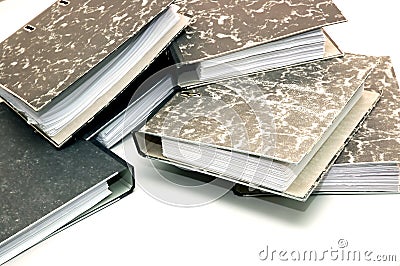 Hill of paper folders Stock Photo