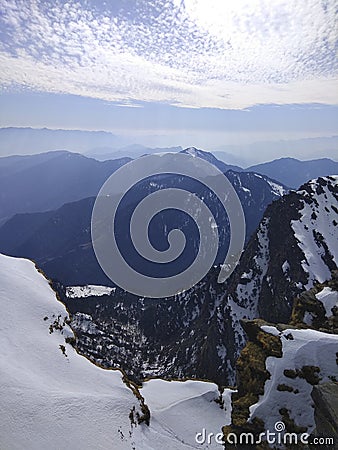 Hill station of glacier Uttarakhand in india. Stock Photo