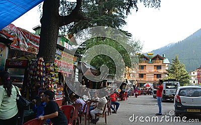 Hill Station Manali Evening Beauty Editorial Stock Photo