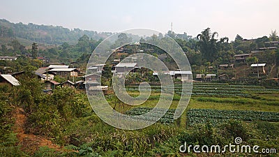 Hill tribe village in Mae Hong Son, Thailand Stock Photo