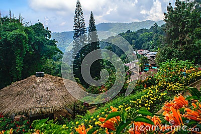Hill village of Hmong tribe Stock Photo