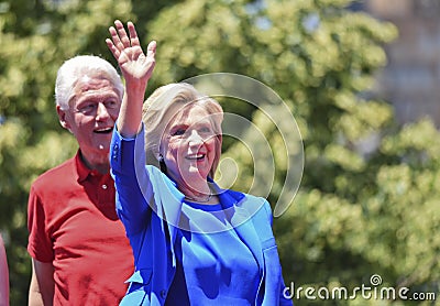 Hillary and Bill Clinton Editorial Stock Photo