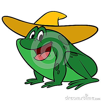 Hillbilly Frog Vector Illustration