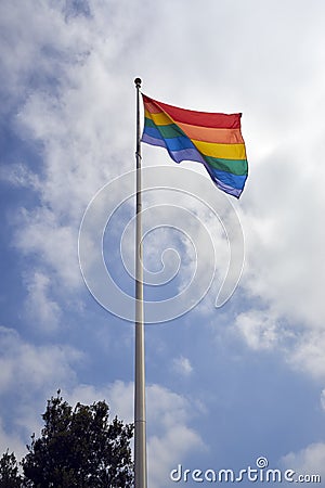THE Hillcrest Pride Flag - symbol of love and unity Stock Photo