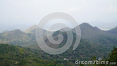 hills mountains trees jungle desert ridges vegetation atmosphere hilly area filled with greenery Stock Photo
