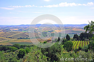 Amazing panorama view in Tuscany, Italy Stock Photo