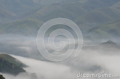 Beautiful Mountain View of Chiang Mai, Thailand. Stock Photo