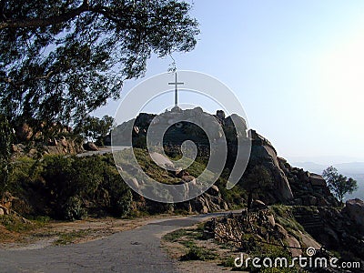 Hilltop Cross Stock Photo