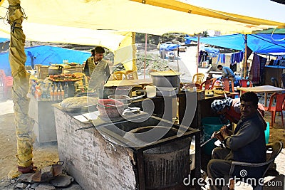 An open restaurant at kufri market Editorial Stock Photo