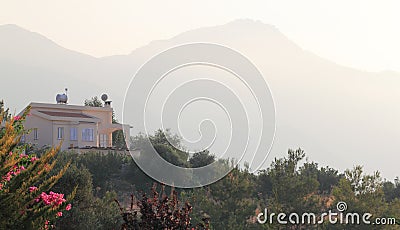 Hilltop Villa Stock Photo