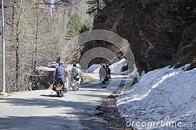 Hilly area road mountain jungle Editorial Stock Photo