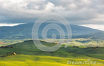 Hilly landscape near Pienza, Tuscany, Italy Stock Photo