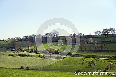 The Limburg hilly landscape makes this region somewhat different from the rest of the Netherlands. Stock Photo