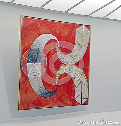 Hilma Af Klint Exhibit At The Guggenheim Editorial Stock Photo