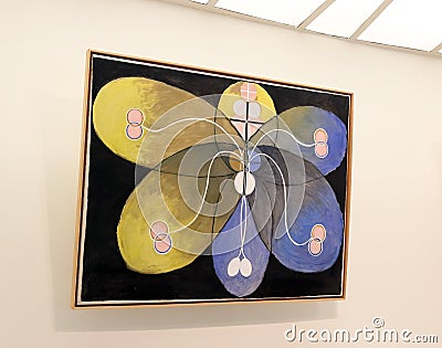 Hilma Af Klint Exhibit At The Guggenheim Editorial Stock Photo