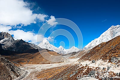 Himalaya mountains in Nepal. Everest Base Camp trek Stock Photo