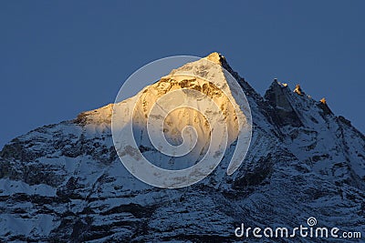 Himalaya Sunset - Nepal Stock Photo