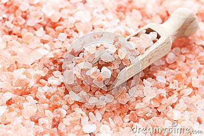 Himalayan pink crystal salt Stock Photo