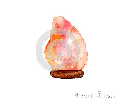 Himalayan pink and rock salt watercolor Vector Illustration