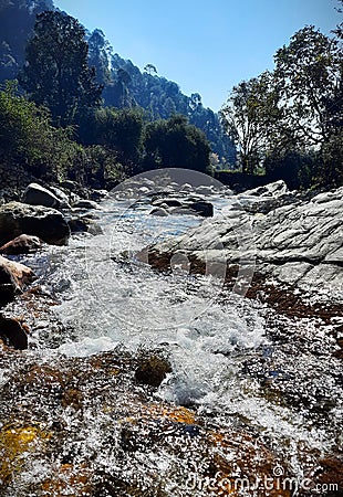 Himalayan stunning nature river mountain landscape Stock Photo