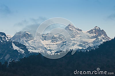 Himalayas Mountain in Sikkim, India Stock Photo