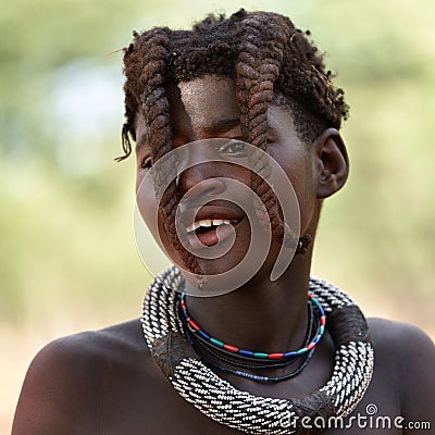 Himba girl portrait, Namibia Editorial Stock Photo