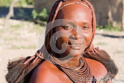 Himba Woman Portrait Editorial Stock Photo