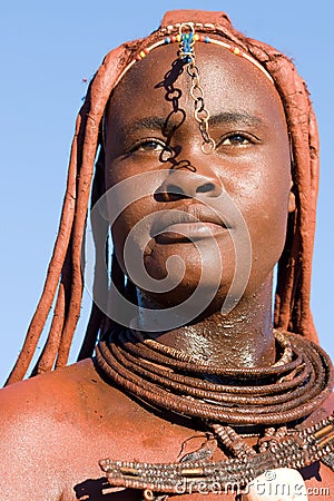 Himba Woman Portrait Editorial Stock Photo