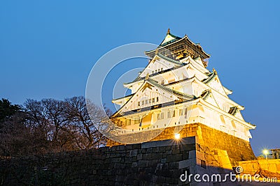 Himeji castle at night time Stock Photo