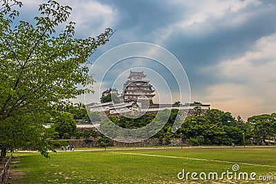 Himeji - June 02, 2019: Iconic Himeji Castle in the region of Kansai, Japan Stock Photo