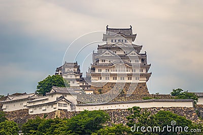 Himeji - June 02, 2019: Iconic Himeji Castle in the region of Kansai, Japan Stock Photo