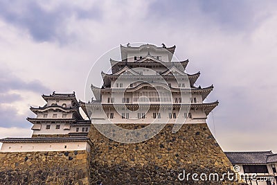 Himeji - June 02, 2019: Iconic Himeji Castle in the region of Kansai, Japan Stock Photo