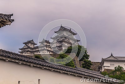 Himeji - June 02, 2019: Iconic Himeji Castle in the region of Kansai, Japan Stock Photo
